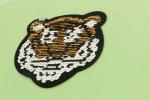ODM 3D Embroidery Patches Hotmelt Adhesive Heat Transfer Tiger Patterned