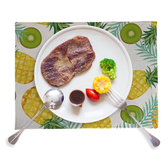 Double Sided Sublimation Blank Linen Table Mat For Sublimation Photo Printing