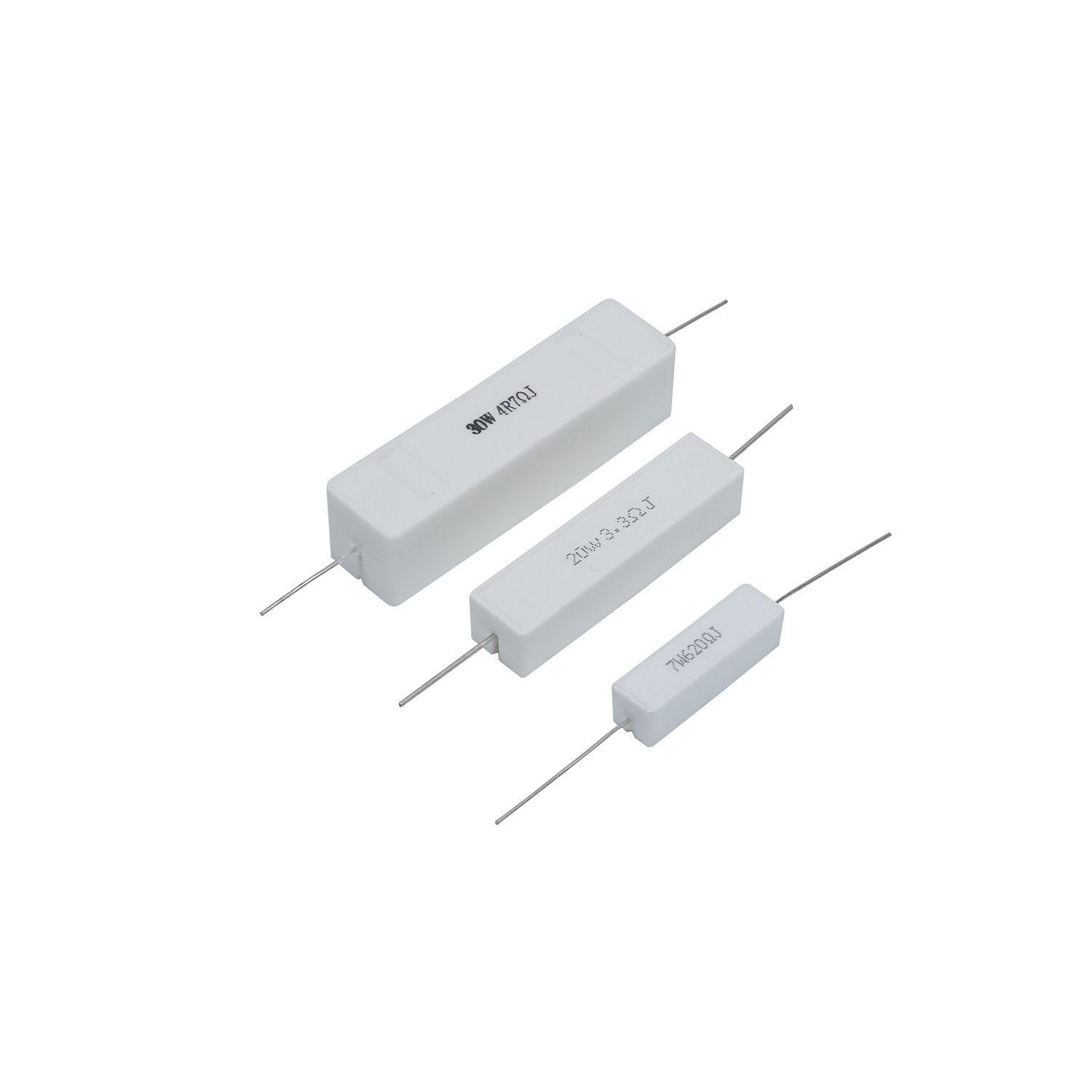 SQP Horizontal Ceramic Cement Resistor 5% 0.1Ω~500KΩ 5W 7W 15W 25W 30W