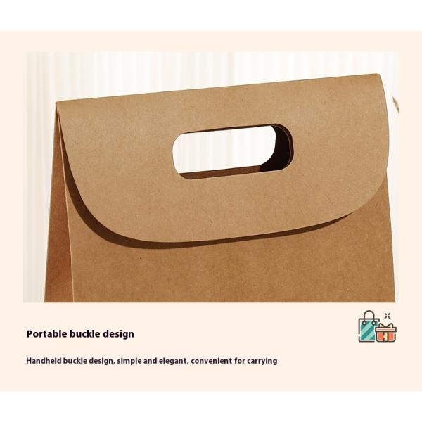 Custom Foldable Kraft Paper Gift Box Jelly Cookie Suger Food Packaging Gift Kraft Box With Handle
