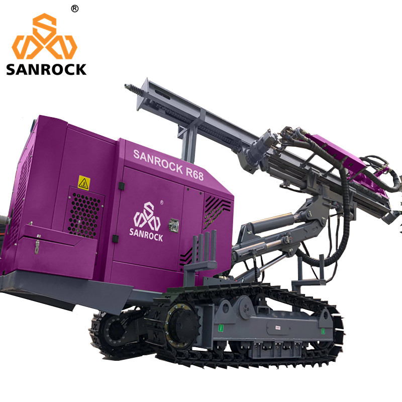 Crawler Hydraulic Drilling Rig 50m Depth Mining Borehole DTH Drilling Rig Equipment