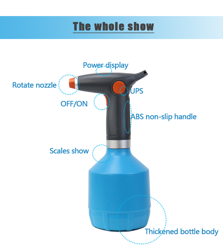 Office sprayer 2000mAh 3.7V 1L Household disinfection water maker usb electrolytic sprayer