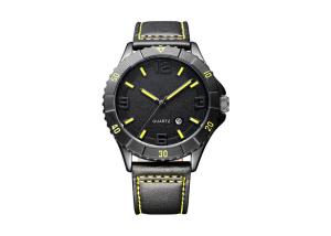 China Nickel Free Alloy Classic Quartz Watch Leather Strap PVD Plating wholesale