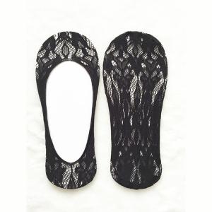 China Commercial Invisible Shoe Liner Socks Casual Lace Boat Socks Black wholesale