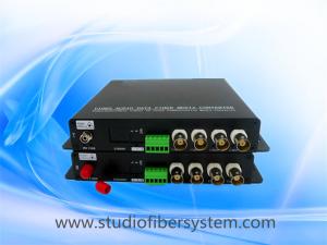 China 4CH AHD video audio fiber converter with black aluminum case wholesale