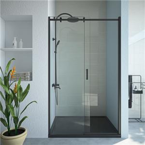 China black Stainless Sliding 6mm Tempered Glass Shower Door1200X1950mm wholesale
