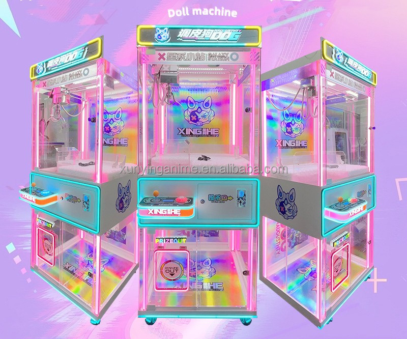 Mall Coin Operated Plush Gift Arcade Toy Claw Machine For 6 Years Old Custom