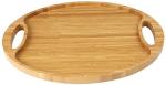Promotional Bamboo Serving Tray With Two Stylish Holder Low Thermal Conductivity