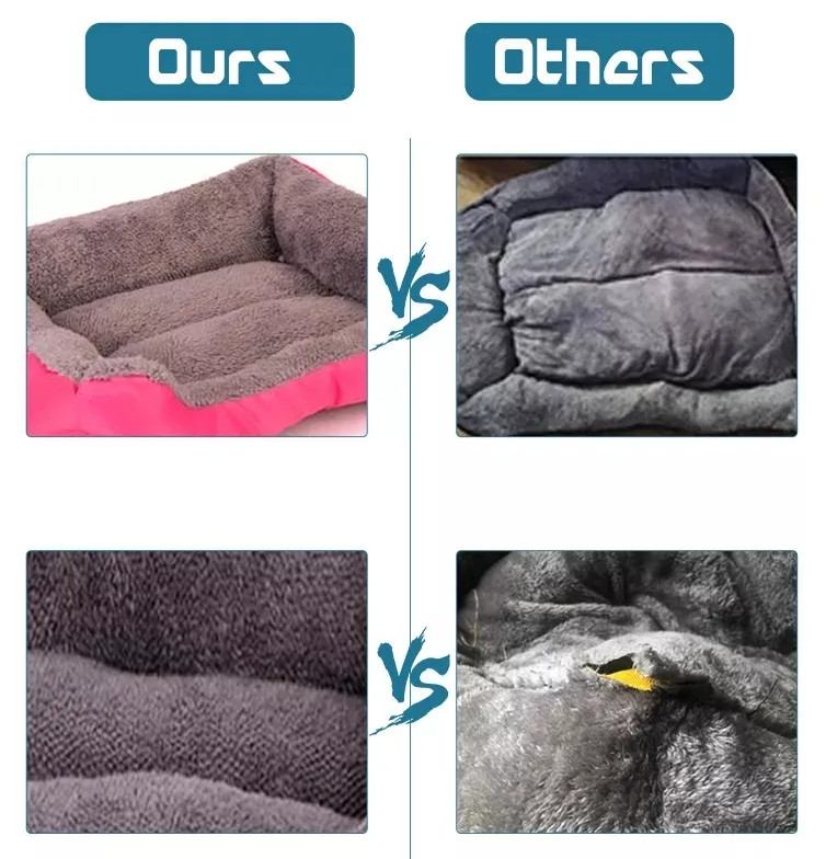 Polyester Pet Crate Bed Sofa Solid Plush Dog Bed