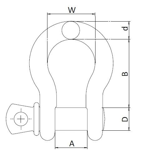 Rigging Hardware Forging Parts Us Type G210 G209 G2150 G2130 Die Forging Marine Stainless Teel Forged Chain Lifting Shackle D Shackle Bow Shackle Anchor Shackle