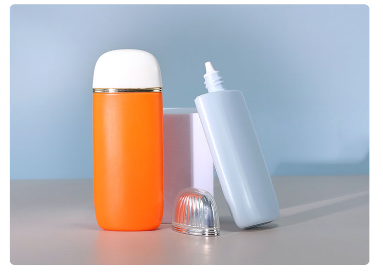 Matte Sunscreen Orange Tube 60ml 70ml Sun Cream Tube Custom For SPF50 Sunscreen Lotion