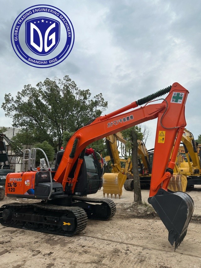Well Preserved Exterior ZX120 Used Hitachi Excavator 12 Ton With Carefully Maintained