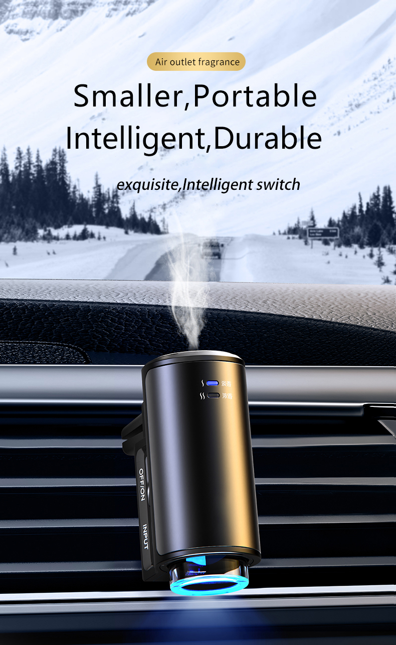 HOMEFISH Aluminium Alloy ABS Car Air Freshener Perfume Diffuser 1.5V
