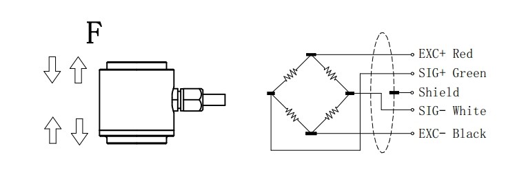 20-2000n Tension Compression Force Sensor Stainless Steel Compressive Load Cell