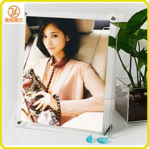 Promotional customized clear acrylic photo frame picture frame with magnets