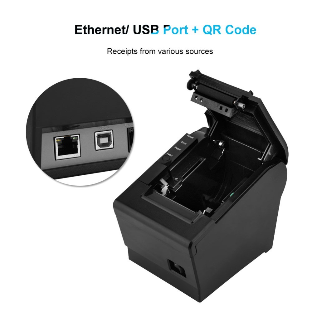 wholesale 3'' 80mm lan+usb port anto cutter printer thermal printer POS receipt printer