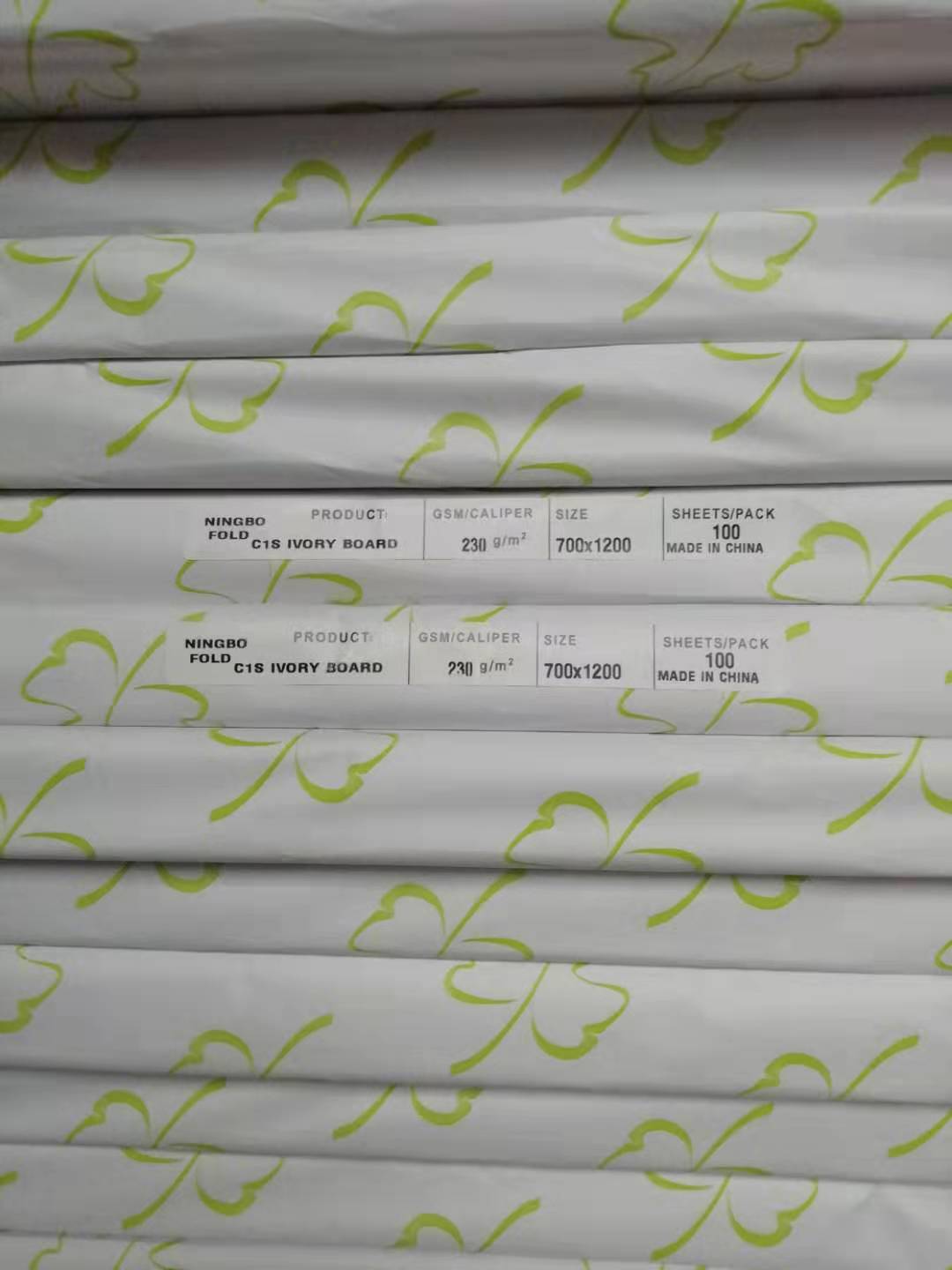 Zenith High Bulk C1S Coated Ningbo Fold FBB Ivory Board Ideal for Gift Wrapping Paper
