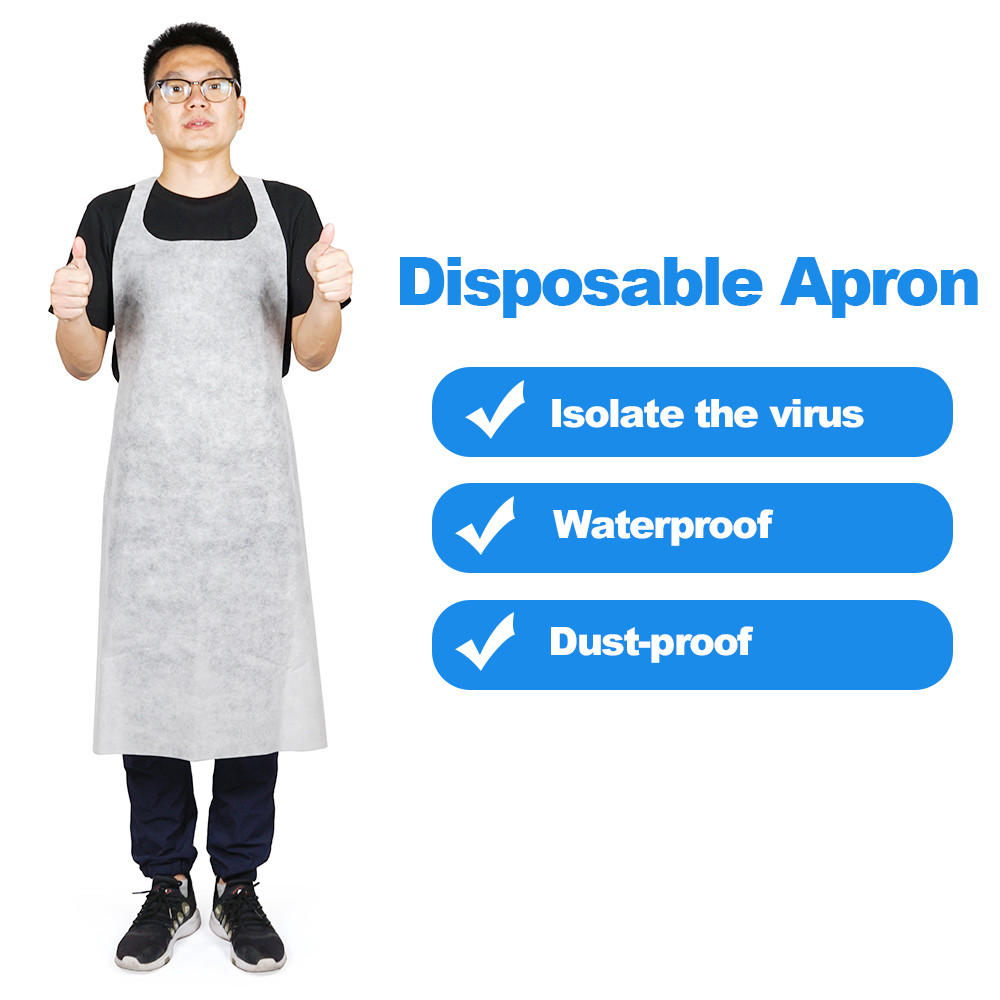 Adult Disposable Isolation Gown / Sleeveless Protective PP Isolation Aprons