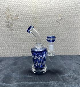 China Customized Logo Color 6inch Glass Water Bongs With Ice Catcher wholesale