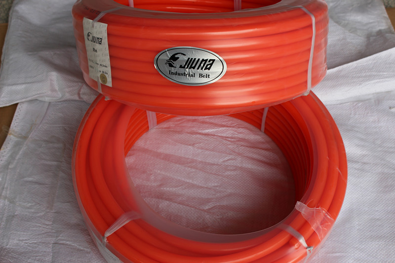 Orange Smooth Polyurethane Round Belt 90A high impact resistance
