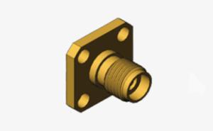 China K2.92 Female 4-hole Flange Brass RF Coaxial Connector for 2#Semi-rigid/flexible Cable wholesale