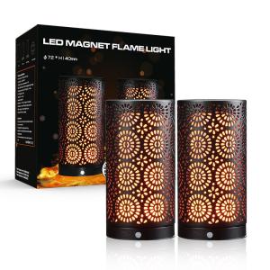 China Outdoor 2Pcs 72mm×H140mm Led Flickering Flame Lantern USB Rechargeable wholesale