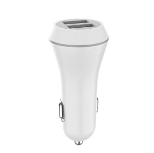 China PC ABS FCC ROHS 5V2.1A Dual Iphone Car Charger wholesale