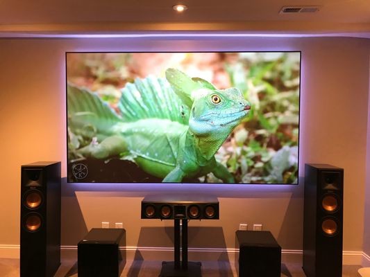 Acoustically Transparent Fabric Fixed Frame Screen with 10Cm Velvet Aluminum Frame