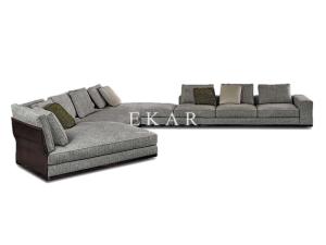 China Upholstered Wide European Style Furniture Metal Legs L Shape Modern Sofa Set wholesale
