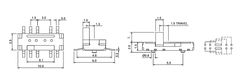 Alinta Provide Various Product Types for Slide/Trave/Toggle Swithes to meet customer's unique needs