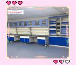 Adjustable 150cm Depth Chemistry Lab Bench With Stainless Steel Counter Tops Non