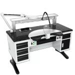 Two People Dental Lab Bench 850mm Dental Laboratory Work Benches With Suction