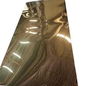 China Titanium Gold 304 Stainless Steel Mirror Finish 1219mm For Decoration wholesale