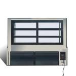 Single Temperature Square Glass Refrigerated Deli Case Fridge 17.6 CU.FT