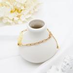 Moissanite Alloy Beaded Bracelets Anklets Natural Stone Gold Women Bracelets