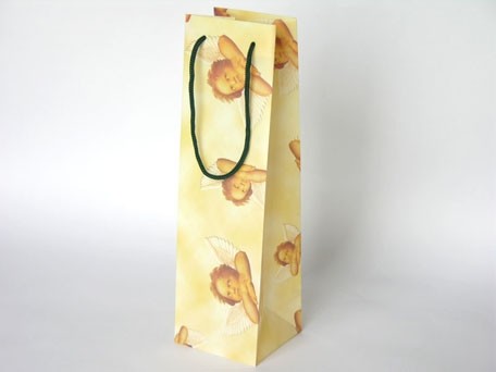 Wholesale Cheap Fancy Carry Packaging Custom Printed Luxury Red Wine Bottle Gift Paper Bag