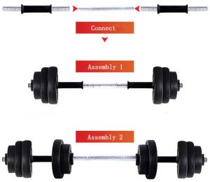 China china manufacture factory black cement dumbbell set for sales wholesale