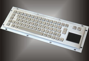 Rugged Industrial Keyboard with Touchpad , Stainless Steel Material
