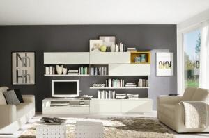 China MDF Painted Home Interior TV Cabinet , Long Low Profile Media Console wholesale