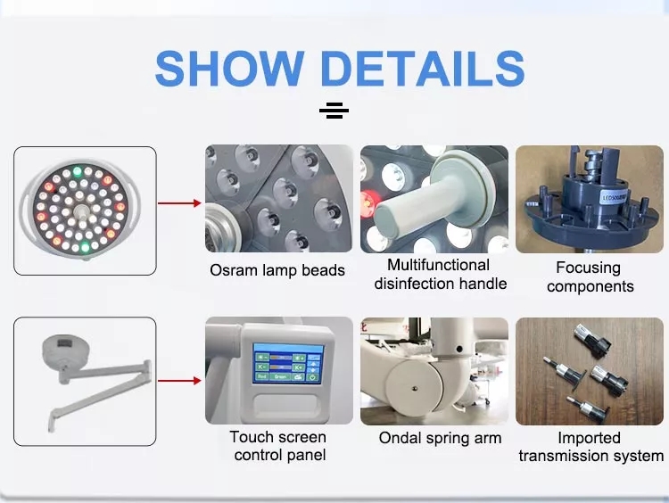 60000h LED Surgical Light AC100V Shadowless Operating Lamp