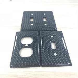 China Furniture Industry Usage Carbon Fiber Light Switch Cover 3K Twill Glossy Finish wholesale