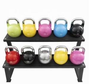 China Powder Coated Cast Iron Free Weight Kettlebell Pro Kettlebell 9lb-70lb wholesale
