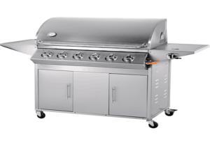 China Factory price smokeless barbecue bbq gas grill 6 burner with cooking grates wholesale