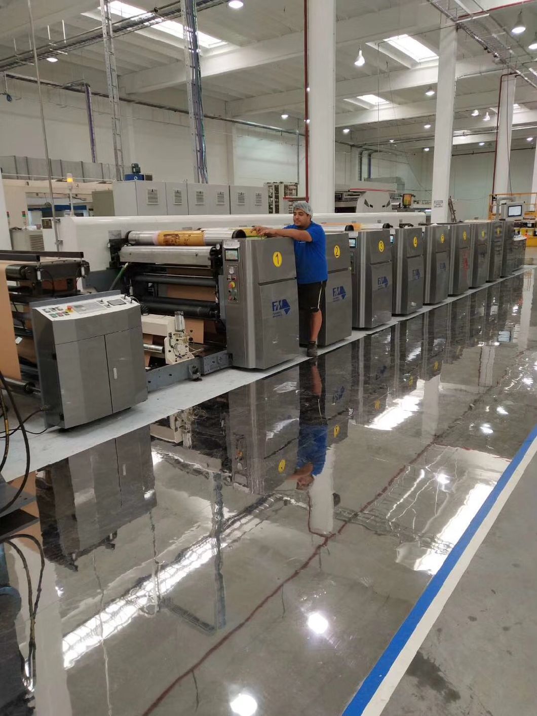 Servo Motor Auto High Speed 6 Color Wide Web Preprint Paper Paper Cup Paper Box Paper Bag Flexo Printing Machine