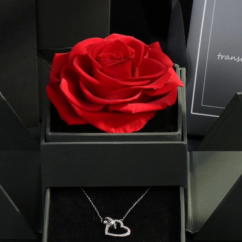 Hot selling eternal rose jewel case forever rose gift for wife