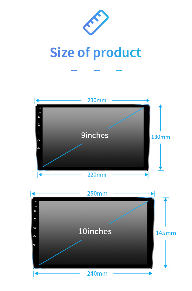 Intelligent Big Screen Car Audio GPS Navigation 9 Inch Android