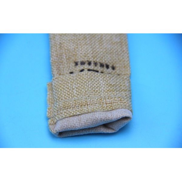 Different color Customized Printing Hessian Hemp Drawstring Bag