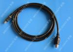 Gold Plated High Speed HDMI Cable , Black Heavy Duty Round HDMI 1.4 Cable
