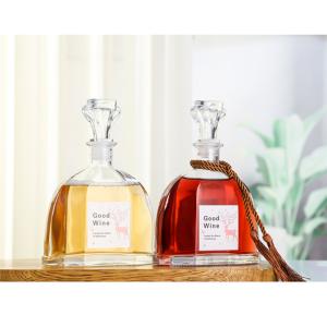 China Clear 300ml Vodka Glass Drink Bottles With Airtight Stopper wholesale