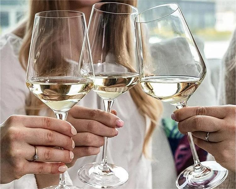 Long Stem Clear Red White Wine Glasses 400ml For Restaurant